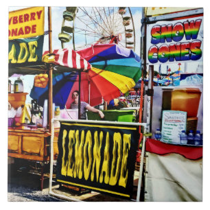 Lemonade and Snow Cones at the Fair Ceramic Tile