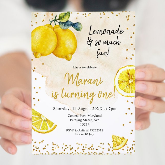 Lemonade and so much fun Birthday invitation (Creator Uploaded)
