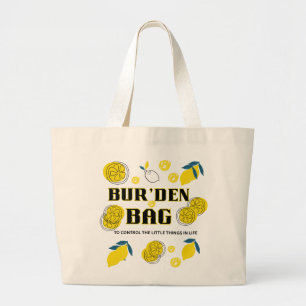 LEMONADE ANYONE, Large Canvas Women's BUR'DEN  Tote Bag