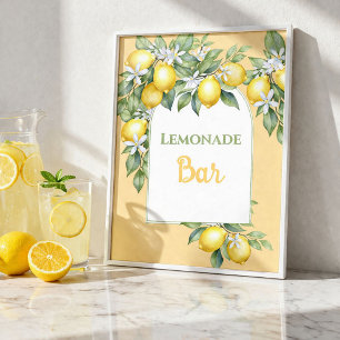 Lemonade Bar Birthday Poster