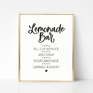Lemonade Bar Drink Sign