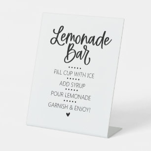 Lemonade Bar Pedestal Sign