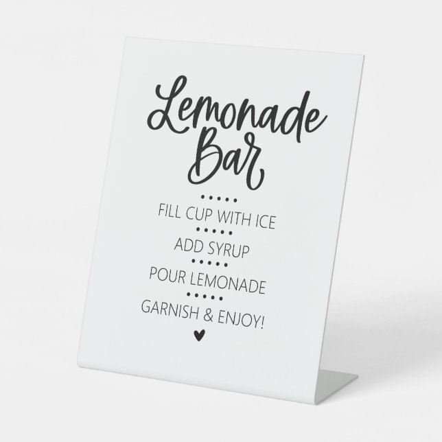 Lemonade Bar Pedestal Sign (Front)