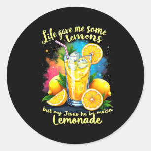 Lemonade Bible Life Gave Me Some Lemons Jesus Maki Classic Round Sticker