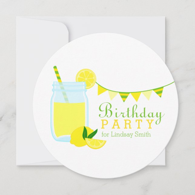 Lemonade Birthday Party Invitation (Front)