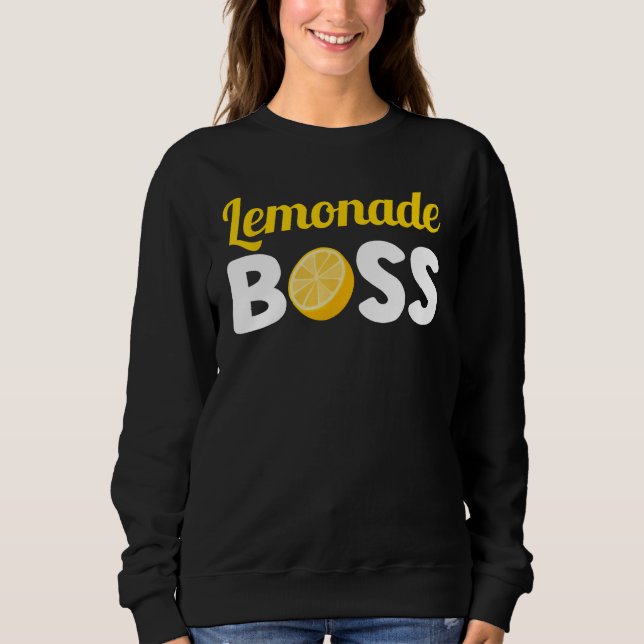 Lemonade Boss Stand Lemon Juice Summer Entrepreneu Sweatshirt (Front)
