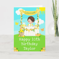 Lemonade Brown Hair Boy Happy Birthday
