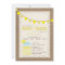 Lemonade Burlap Inspired Sip And See Invitation