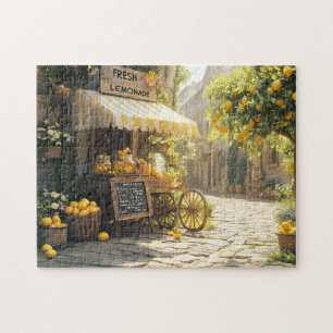 Lemonade Cart Rustic Mediterranean Village Jigsaw Puzzle