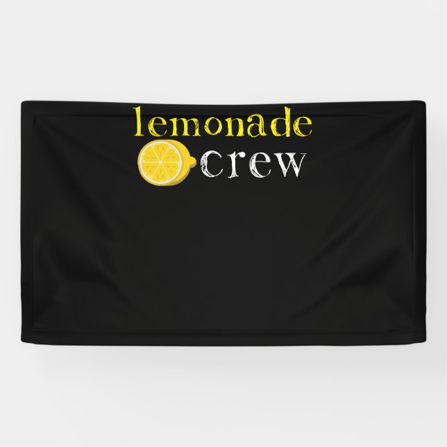 Lemonade Crew Cute Lemonade Stand Workers Banner (Horizontal)
