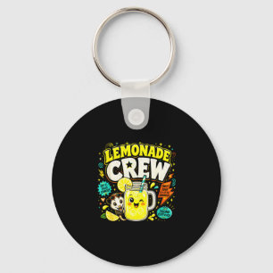 Lemonade crew funny cute kids lemonade stand key ring