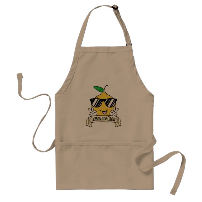 Lemonade Crew - Kawaii Peace Hand and Sunglasses Standard Apron (Front)