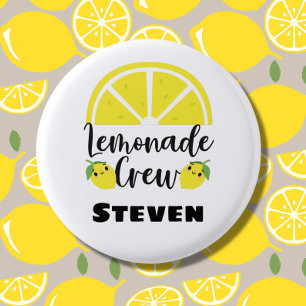Lemonade Crew Personalised Lemonade Stand 3 Cm Round Badge