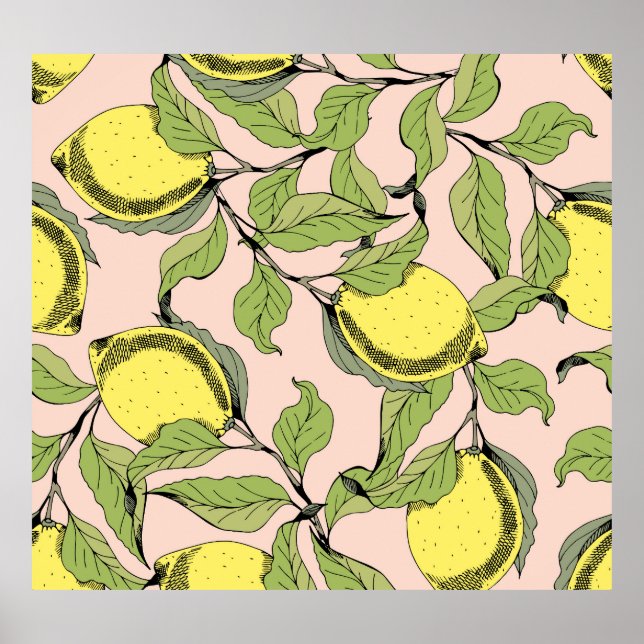 Lemonade Days: Vintage Branch Pattern Poster (Front)