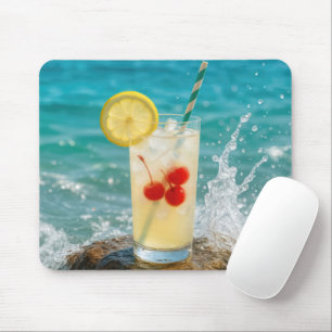 Lemonade Drink On Ocean Rock Mouse Pad