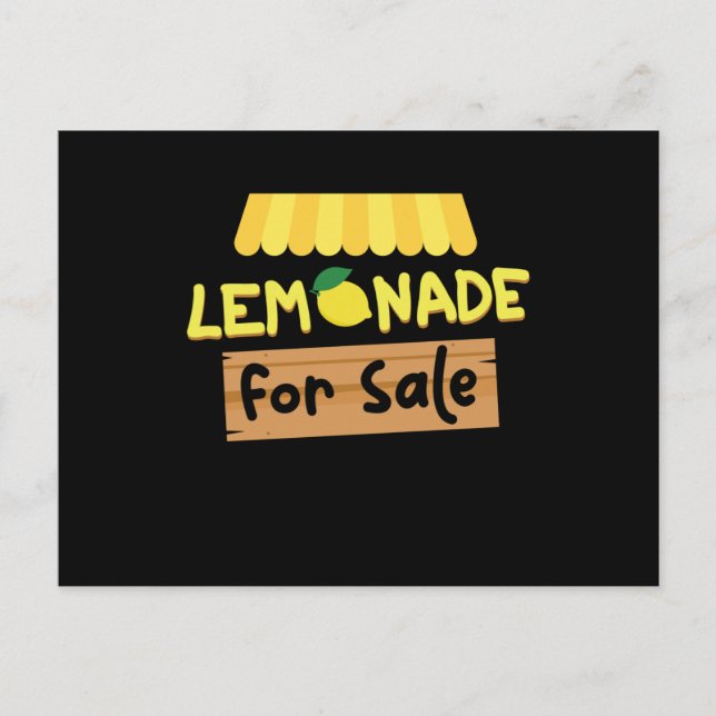 Lemonade For Sale Lemonade Postcard (Front)