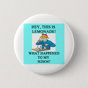 lemonade h2so4 joke 6 cm round badge