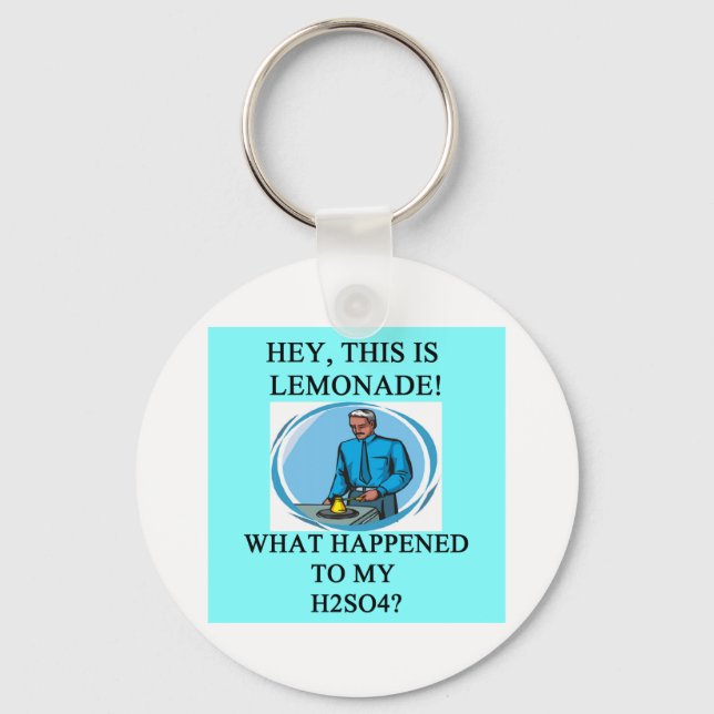 lemonade h2so4 joke key ring (Front)