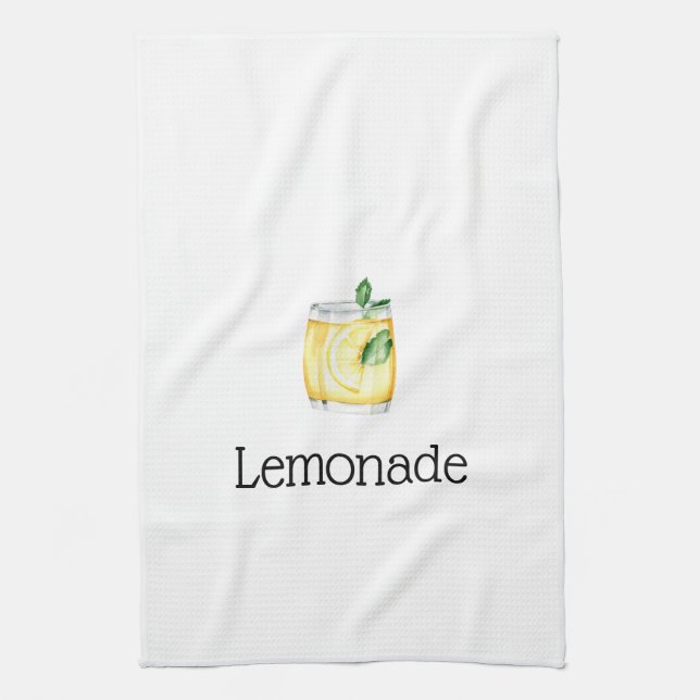 Lemonade In A Glass Tea Towel (Vertical)