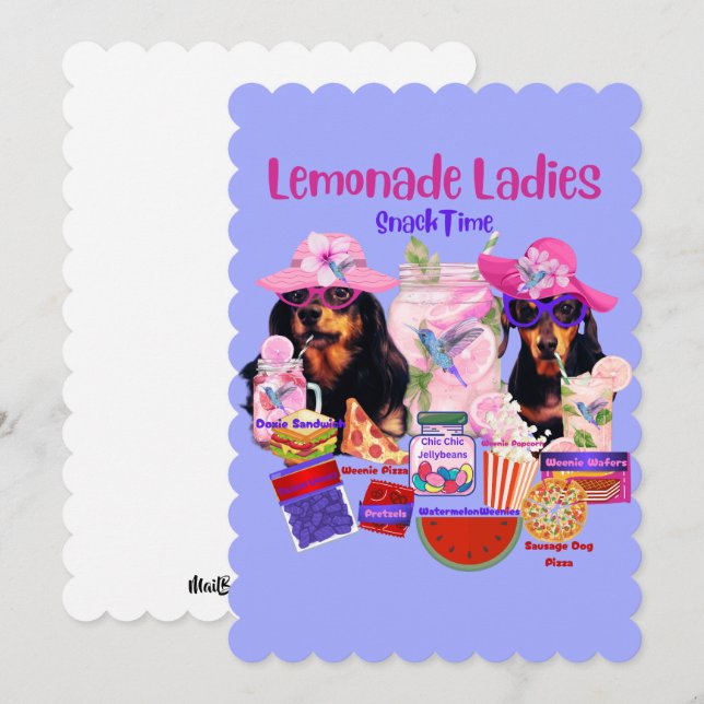Lemonade Ladies Flat Greeting Card (Front/Back)