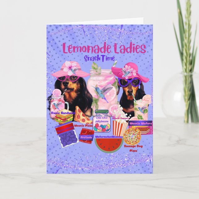 Lemonade Ladies Snack Time Greeting Card (Front)