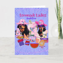 Lemonade Ladies Snack Time Greeting Card