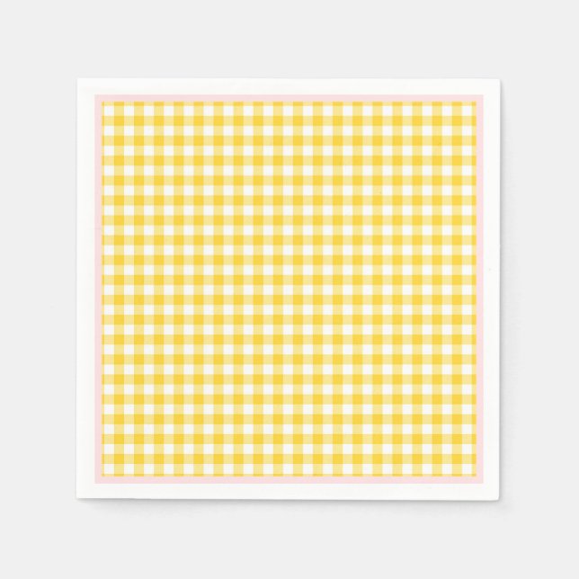 Lemonade lemon birthday napkins grandmillennial (Front)