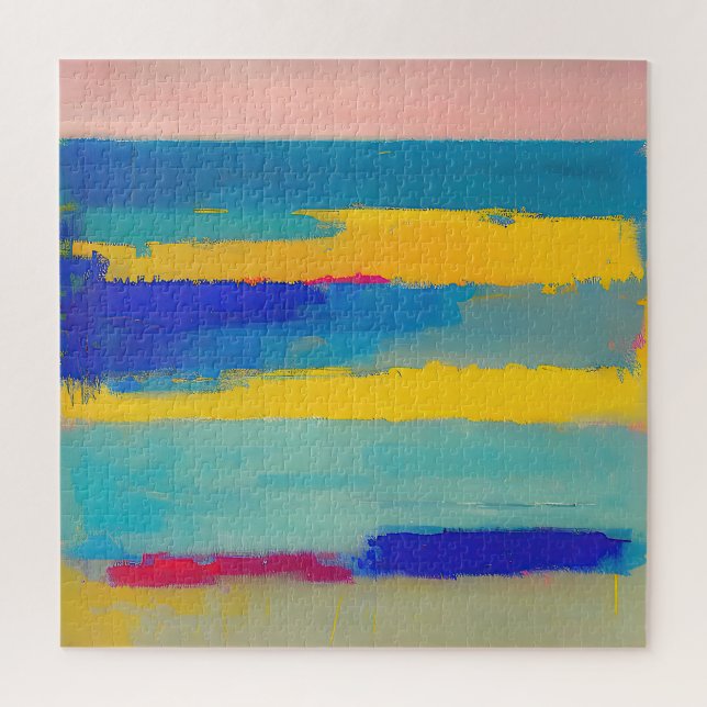 "Lemonade Lullaby" Abstract Art Jigsaw Puzzle (Vertical)
