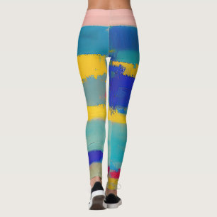 "Lemonade Lullaby" Abstract Art Leggings