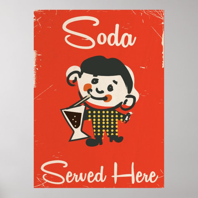 Lemonade Served here vintage Drinks commercial Poster (Front)