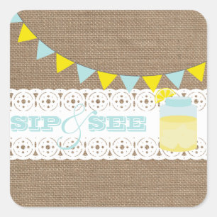 Lemonade Sip And See Baby Boy Sticker