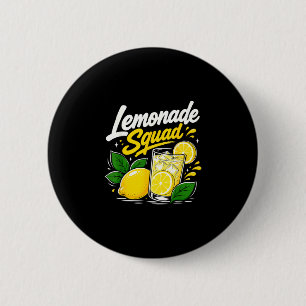 Lemonade squad summer lemon drink lover crew 6 cm round badge