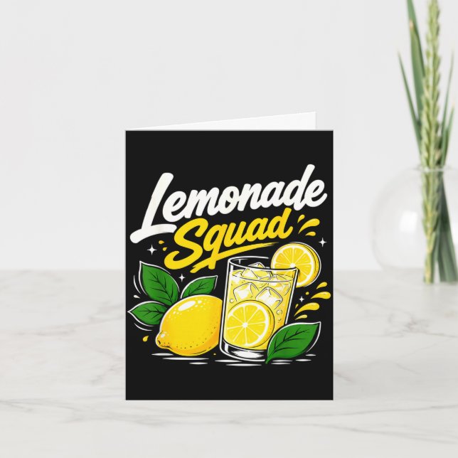 Lemonade squad summer lemon drink lover crew card (Front)