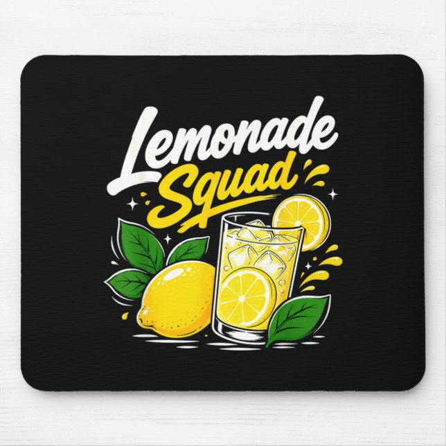 Lemonade squad summer lemon drink lover crew mouse pad (Front)