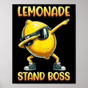 Lemonade Stand Boss Summer Entrepreneur Cool Lemon Poster