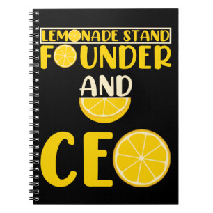 Lemonade Stand Boys Girl Funny CEO Notebook