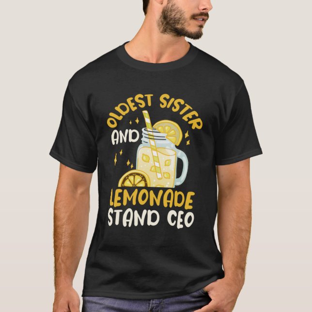 Lemonade Stand Business Boss Sell Lemon Juice Crew T-Shirt (Front)