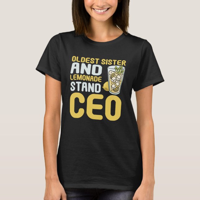 Lemonade Stand Business Boss Sell Lemon Juice Crew T-Shirt (Front)