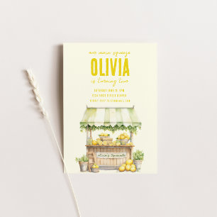 Lemonade Stand Main Squeeze Birthday Invite