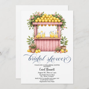 Lemonade Stand Mediterranean Summer Bridal Shower Invitation