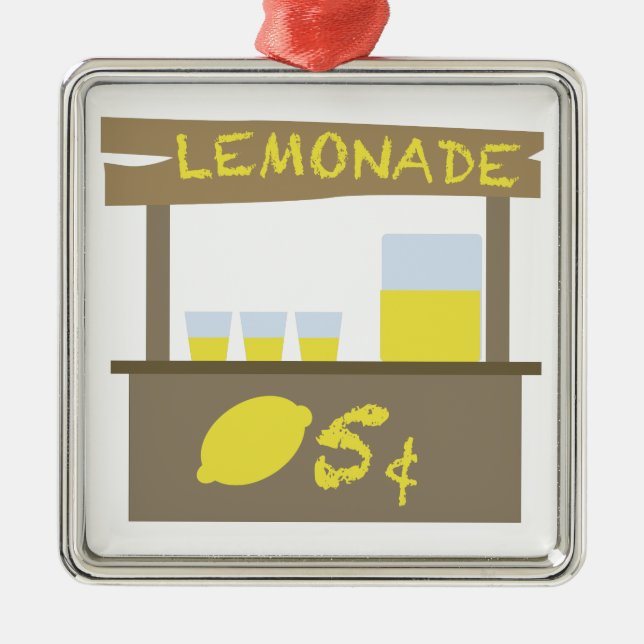 Lemonade Stand Metal Tree Decoration (Front)