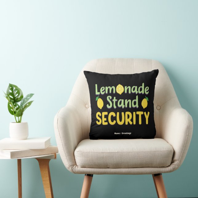 Lemonade Stand Security Funny Summer Citrus CEO  Cushion (Chair)