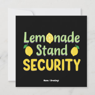 Lemonade Stand Security Funny Summer Citrus CEO Invitation