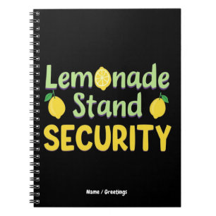 Lemonade Stand Security Funny Summer Citrus CEO Notebook