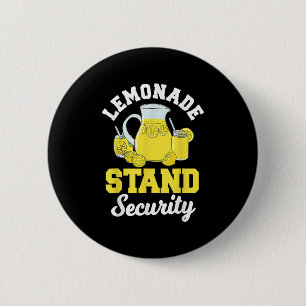 Lemonade Stand Security Lemon Juice Citrus Summer  6 Cm Round Badge