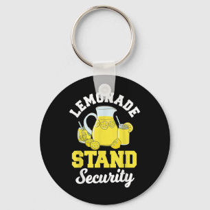 Lemonade Stand Security Lemon Juice Citrus Summer Key Ring