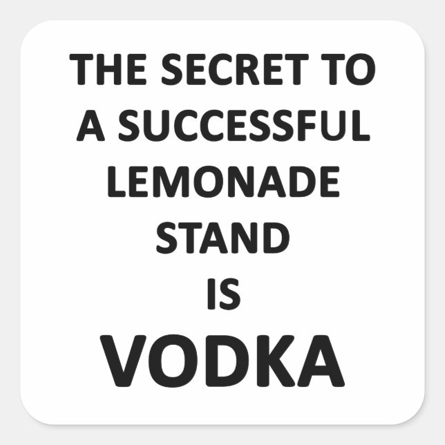 Lemonade Stand Square Sticker (Front)