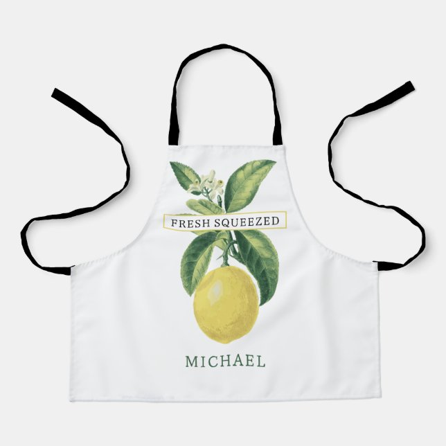 Lemonade Stand Vintage Lemon Name Kid Apron (Front)