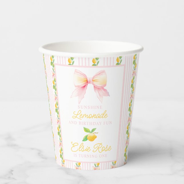 Lemonade summer birthday party cup (Front)