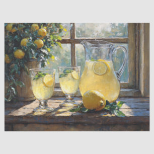 Lemonade Sunlit Kitchen Scene Decoupage Tissue Paper